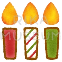 カラフルで可愛いキャンドルのイラスト