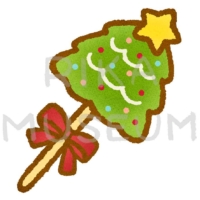 美味しそうなクリスマスキャンディのイラスト