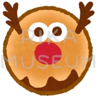 美味しそうなクリスマスドーナツのイラスト