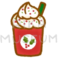 ホイップクリームたっぷりのココアのイラスト