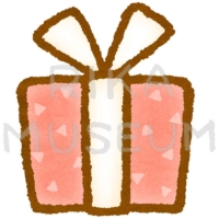 可愛いクリスマスプレゼントのイラスト