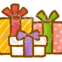 可愛いクリスマスプレゼントのイラスト