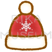 クリスマスの可愛いニット帽のイラスト