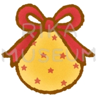 可愛いクリスマスオーナメントのイラスト