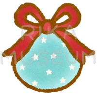 可愛いクリスマスオーナメントのイラスト