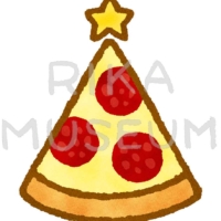 美味しそうなクリスマスピザのイラスト