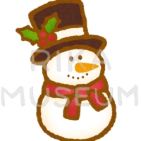 可愛い雪だるまのイラスト