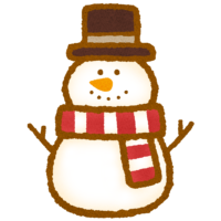 可愛い雪だるまのイラスト