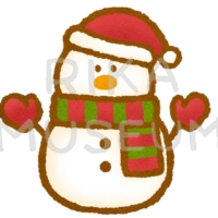 可愛い雪だるまのイラスト