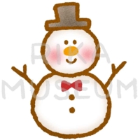 可愛い雪だるまのイラスト