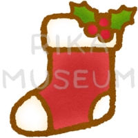 柊の飾りが付いた可愛い靴下のイラスト