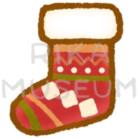 クリスマスの可愛い靴下のイラスト