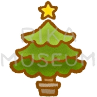 可愛いクリスマスツリーのイラスト