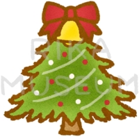 可愛いクリスマスツリーのイラスト