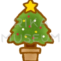 可愛いクリスマスツリーのイラスト