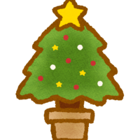 可愛いクリスマスツリーのイラスト