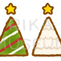 可愛いクリスマスツリーのイラスト