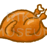 美味しそうな七面鳥の丸焼きのイラスト