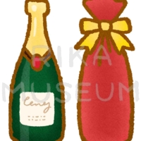 クリスマスワインのイラスト