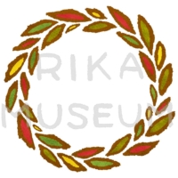 可愛いクリスマスリースのイラスト