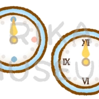 シンデレラの12時を知らせる時計のイラスト