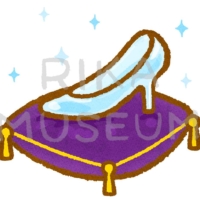 Glass slippers シンデレラのガラスの靴のイラスト