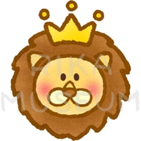 サーカスの可愛いライオンのイラスト
