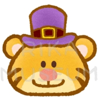 サーカスの可愛い虎のイラスト