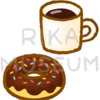 コーヒーとドーナツのイラスト