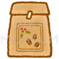 コーヒー豆の袋のイラスト