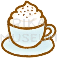 ホイップクリームが乗った飲み物のイラスト