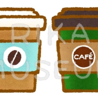 テイクアウトのコーヒーのイラスト