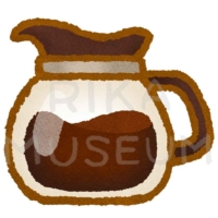 コーヒーが入ったポットのイラスト