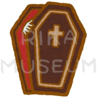 棺から出ようとするドラキュラのイラスト