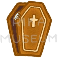 棺から出ようとするドラキュラのイラスト