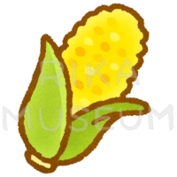 可愛いトウモロコシのイラスト