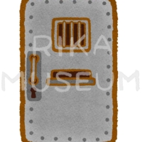 刑務所の硬い扉のイラスト