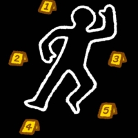 The background is transparent 犯罪現場のイラスト