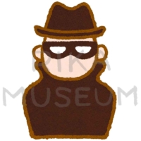 黒ずくめの犯罪者のイラスト