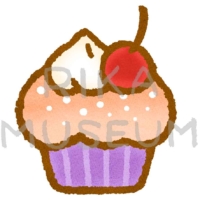 可愛いカップケーキのイラスト