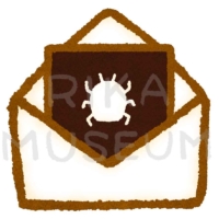 サイバー犯罪のアイコンのイラスト