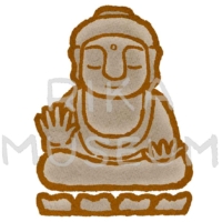 Huge statue of Buddha 大仏のイラスト
