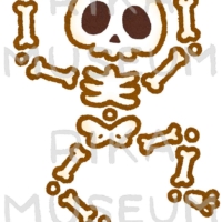 踊る骸骨のイラスト