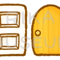 可愛いドアのイラスト