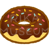 美味しそうなチョコレートドーナツのイラスト