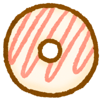 美味しそうなドーナツのイラスト