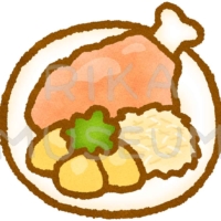 Pickled ham hock ドイツの郷土料理である美味しそうなアイスバインのイラスト