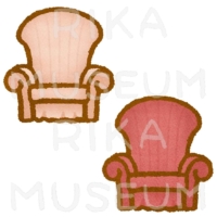 可愛い一人掛け用椅子のイラスト