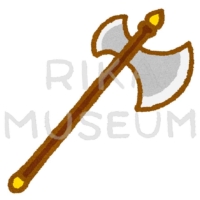 兵士が持つ斧のイラスト