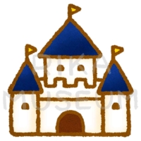 おとぎ話に出てくるお城のイラスト